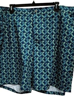 UV Skinz Men’s Unisex Blue Geometric Swim  Board Shorts size 4X